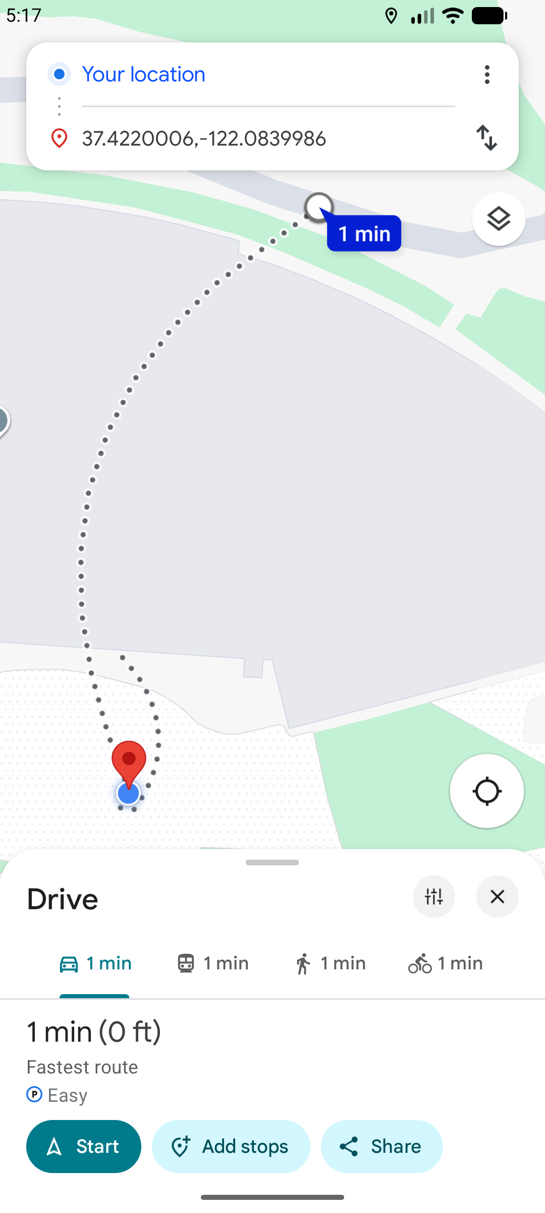 Navigazione verso il parcheggio